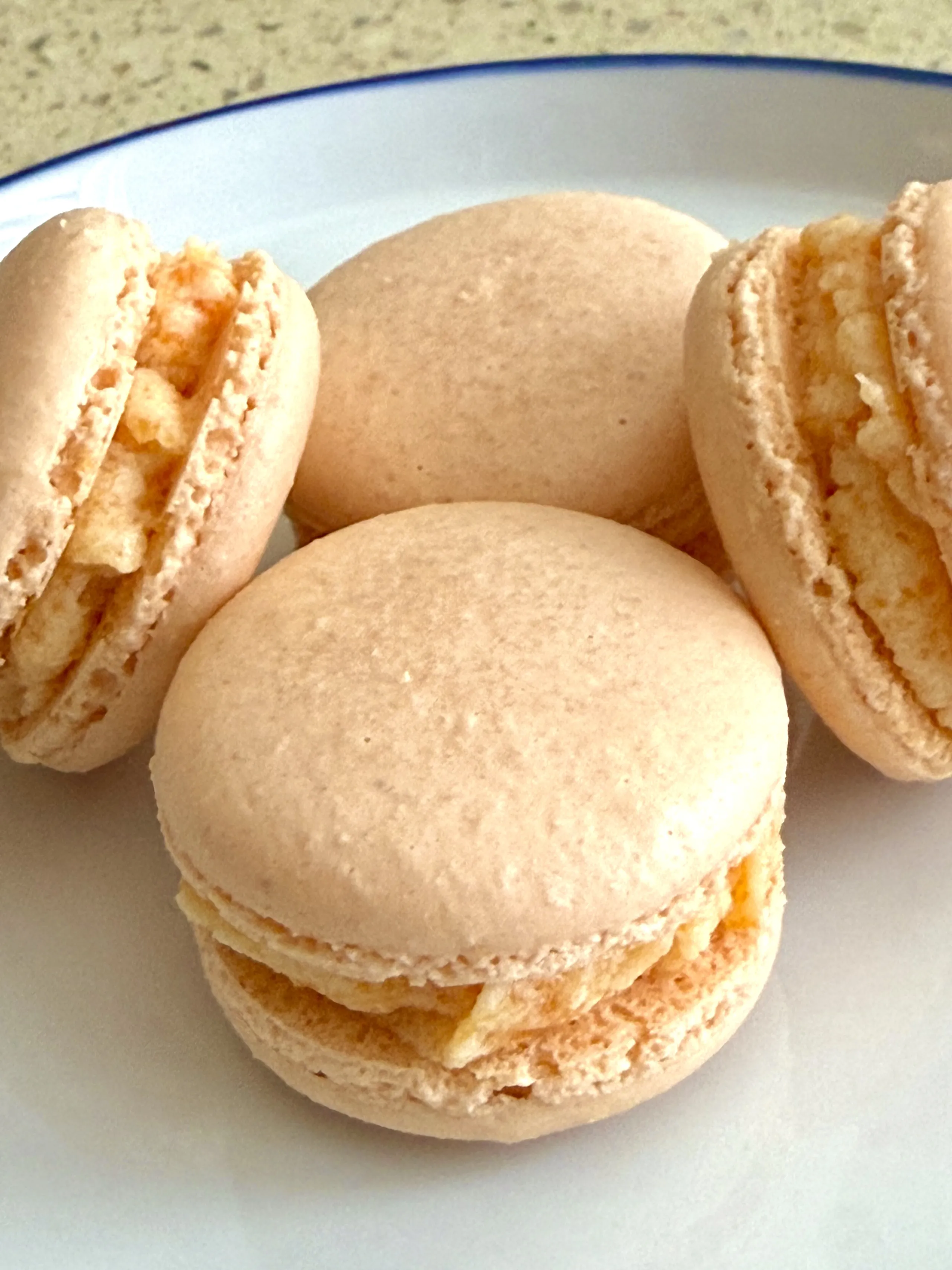 Peach macarons